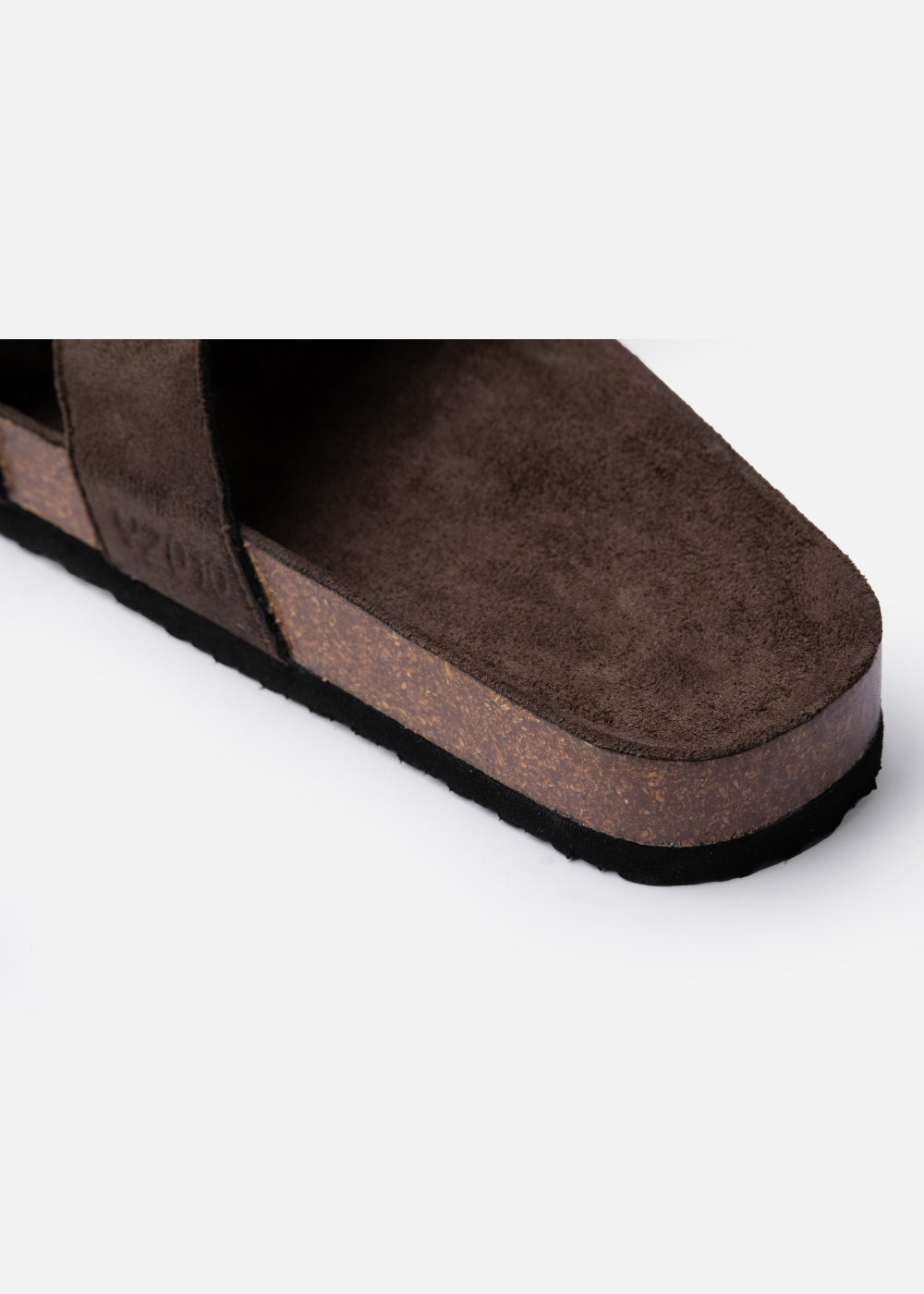 Dép Đế Trấu Slide Slipper Vải Giả Da Mềm #Y2010 A005 Nâu Đậm