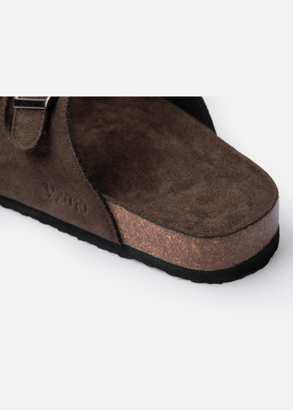 Dép Đế Trấu Multi-strap Slides Vải Giả Da Mềm #Y2010 A006 Nâu Đậm