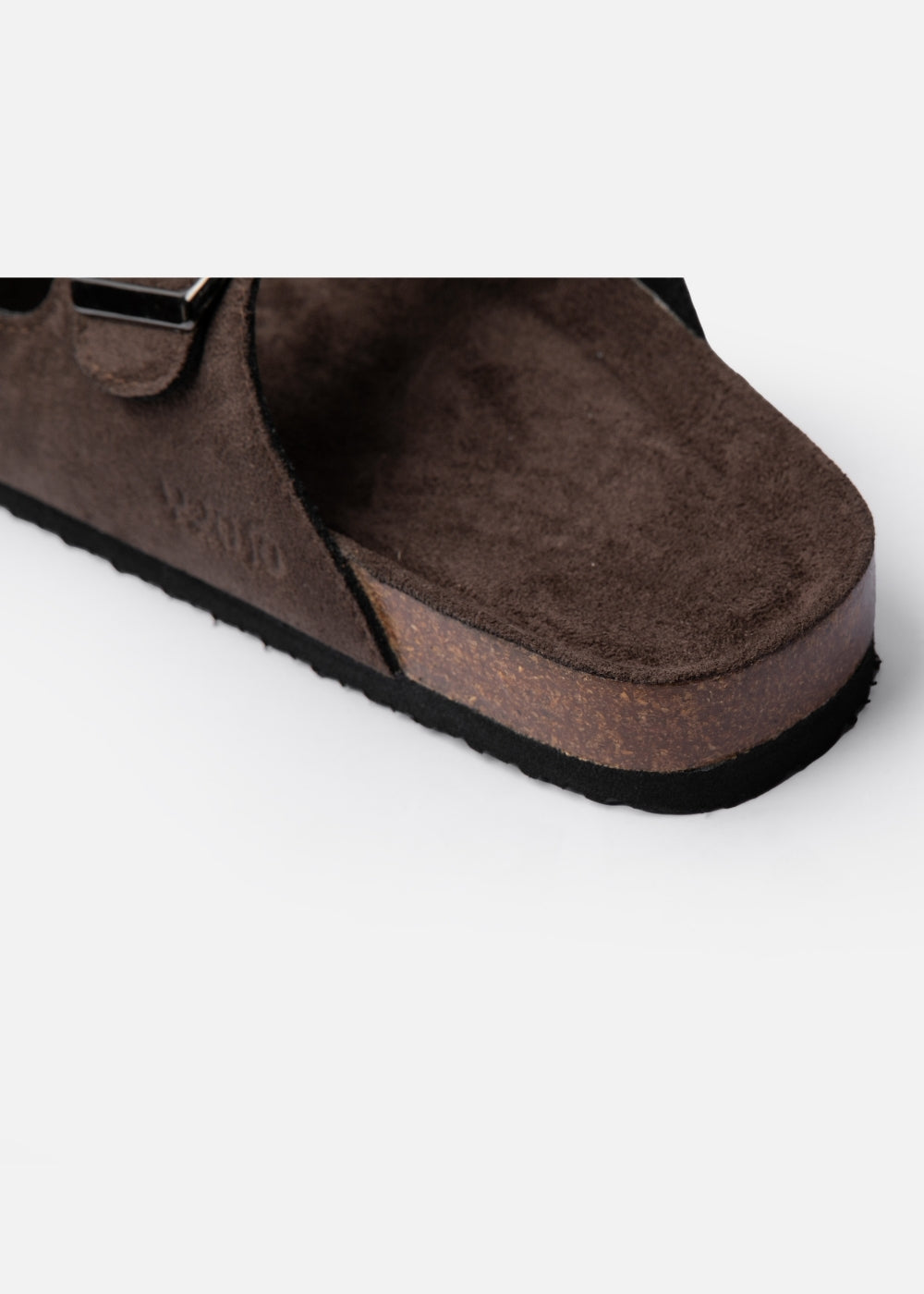 Dép Đế Trấu Two-strap Slides Vải Giả Da Mềm #Y2010 A007 Nâu Đậm