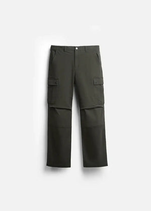 Quần Casual Regular Fit DurableTex™ Đầu Gối Xếp Ly Co Gập Thoải Mái The Worker 009 Màu Xanh Lá Đậm Dáng Vừa Vặn F3