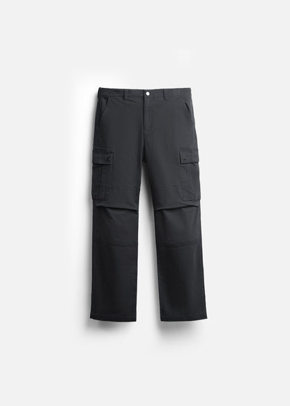 Quần Kaki Bền Gối Xếp Li Thoải Mái The Worker 009 Xám Đậm