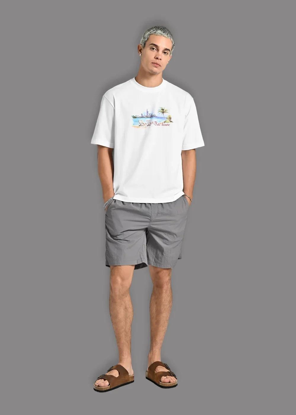 Quần Short Dù Siêu Nhẹ Trượt Nước The Weekend 039 Xám - YaMe.vn