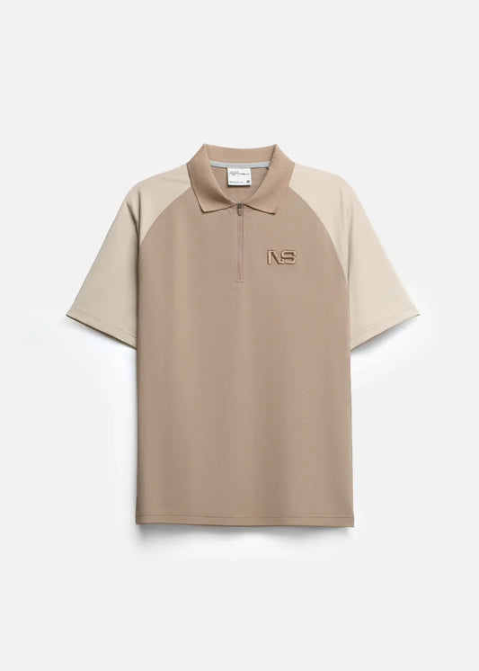 Áo Polo Raglan Pique Co Giãn No Style M218 Nâu Be - YaMe.vn