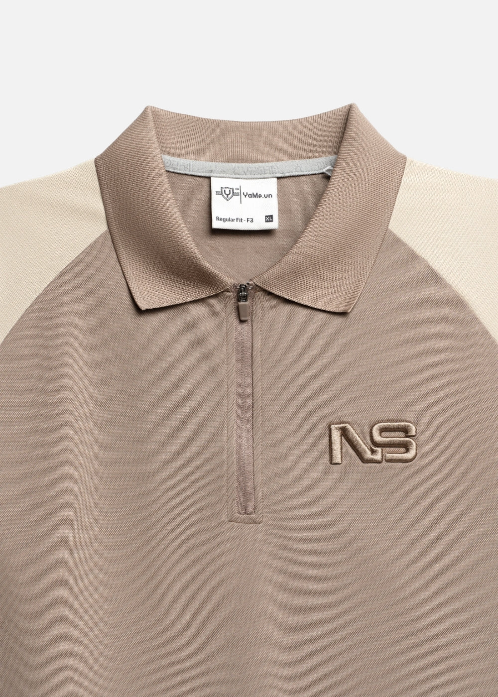 Áo Polo Raglan Pique Co Giãn No Style M218 Nâu Kem