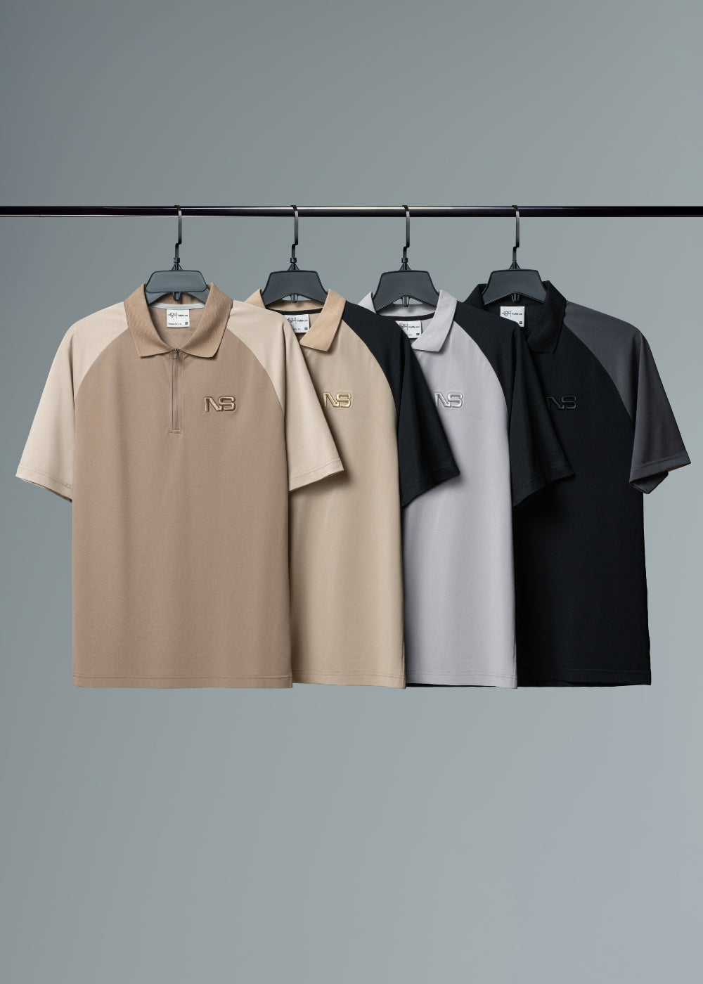 Áo Polo Raglan Pique Co Giãn No Style M218 Nâu Kem