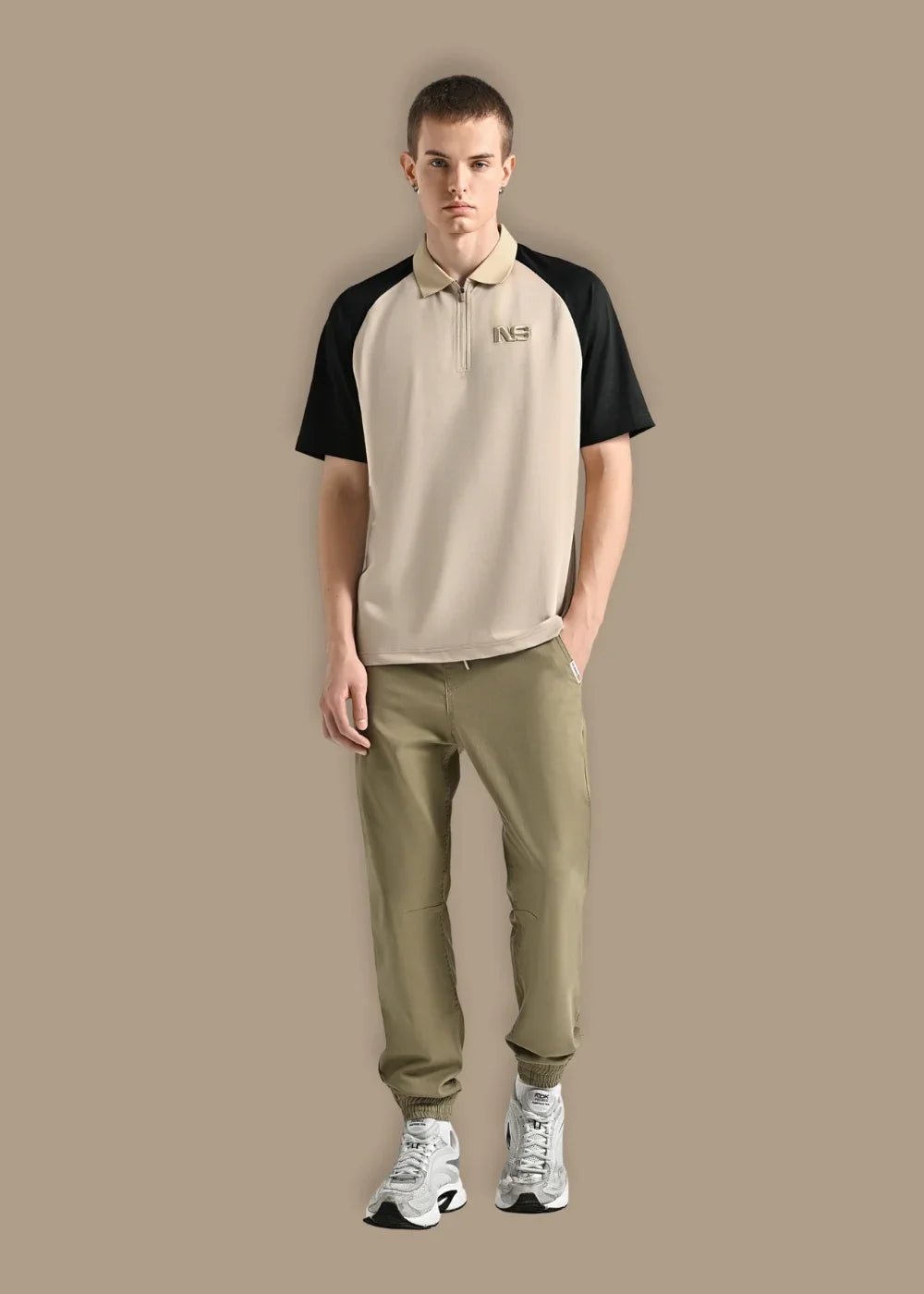 Áo Polo Raglan Pique Co Giãn No Style M218 Be Đen - YaMe.vn