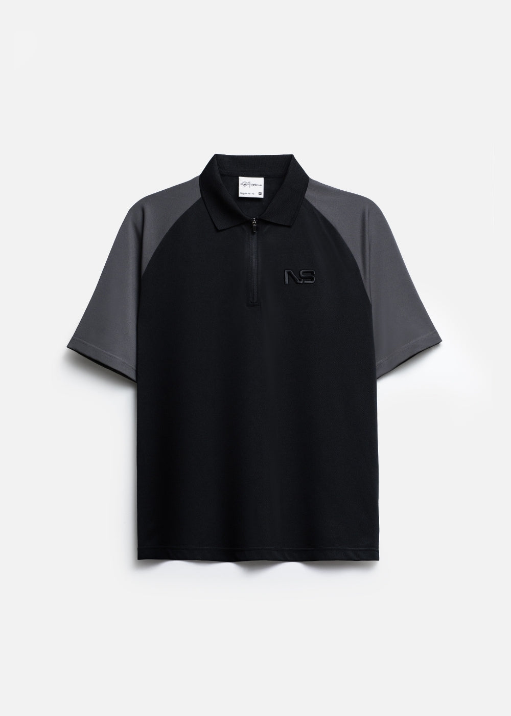 Áo Polo Raglan Pique Co Giãn No Style M218 Đen Xám