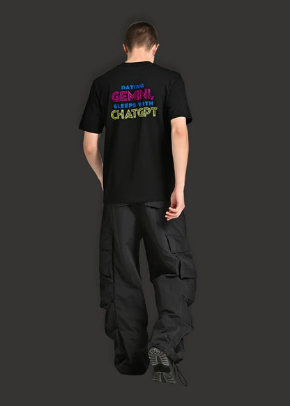 Áo Thun Neon AI No Style M202 Đen - YaMe.vn