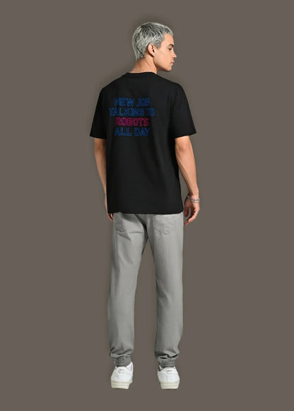 Áo Thun Neon AI No Style M204 Đen - YaMe.vn