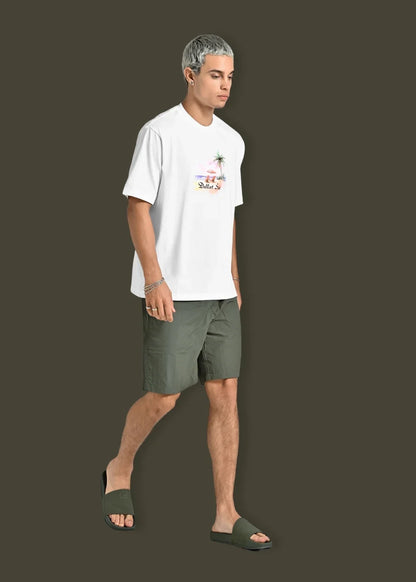 Áo Thun “ Đallat Sea” No Style M207 Trắng - YaMe.vn