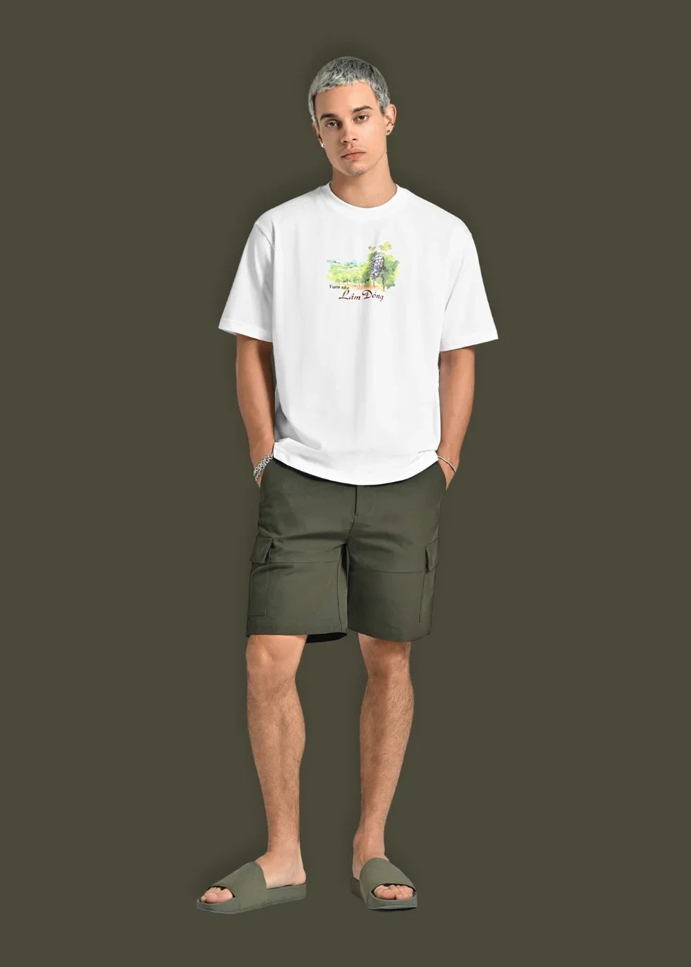 Áo Thun “Vườn Nho Lâm Đồng” No Style M209 Trắng - YaMe.vn