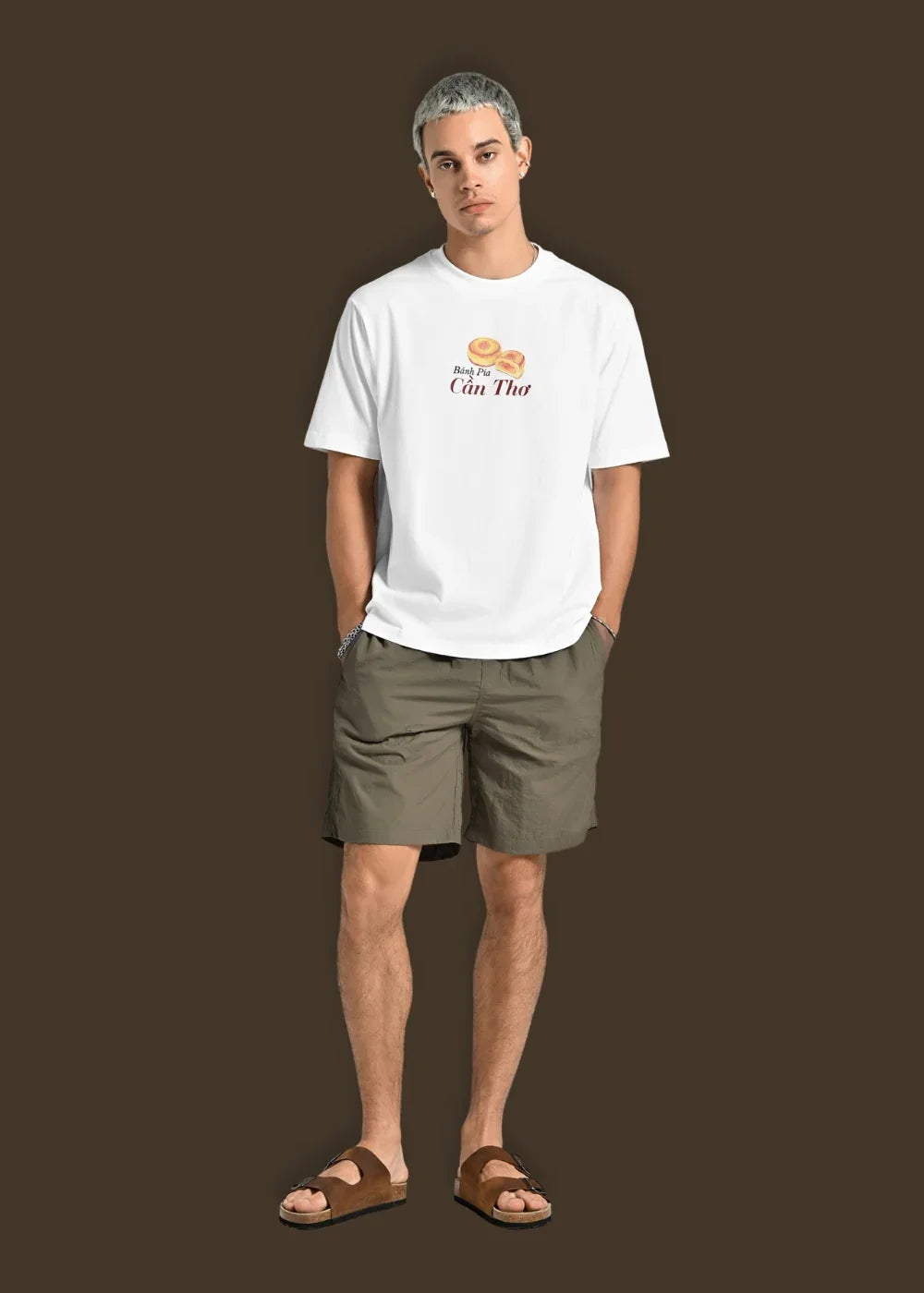 Áo Thun “Bánh Pía-Cần Thơ ” No Style M211 Trắng - YaMe.vn