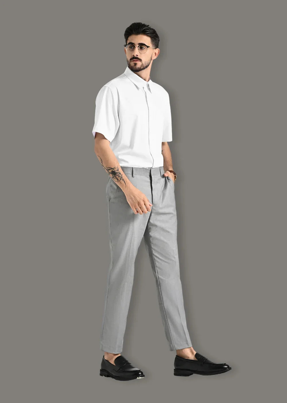 Áo Sơ Mi Tay Ngắn Vải Ngải Cứu Kháng Khuẩn The CEO 024 Trắng - YaMe.vn