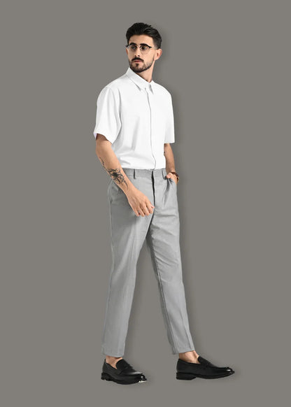 Áo Sơ Mi Tay Ngắn Vải Ngải Cứu Kháng Khuẩn The CEO 024 Trắng - YaMe.vn