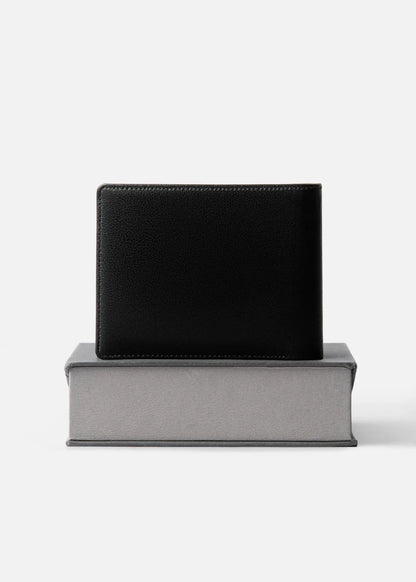 Ví Ngang Công Sở Da Ý Công Nghệ RFID Chống Trộm Tài Lộc 05 Đen - YaMe.vn