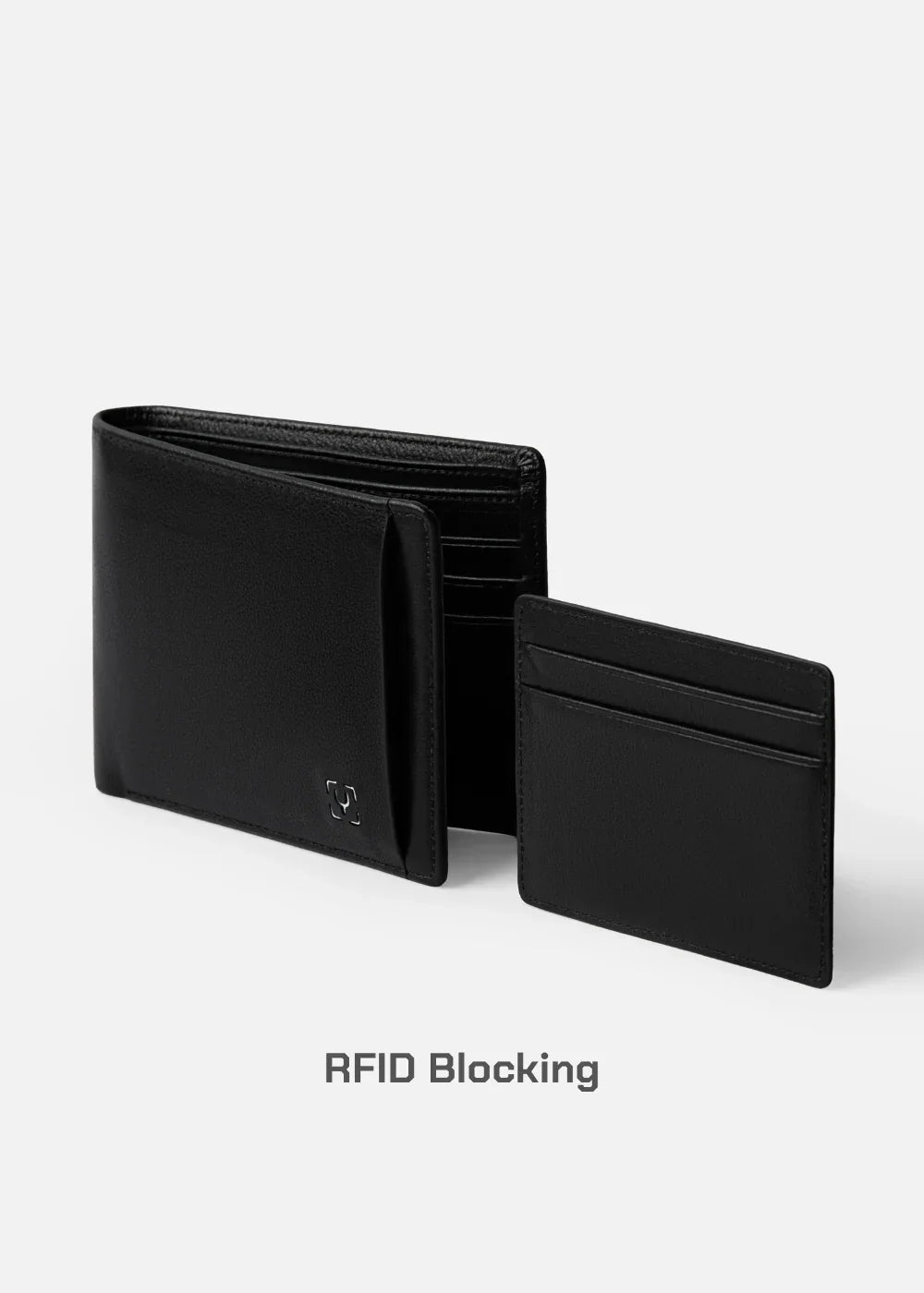 Ví Ngang Công Sở Da Ý Công Nghệ RFID Chống Trộm Tài Lộc 05 Đen - YaMe.vn