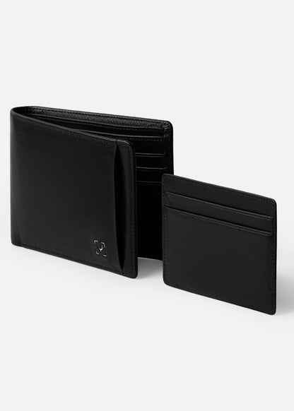 Ví Ngang Công Sở Da Ý Công Nghệ RFID Chống Trộm Tài Lộc 05 Đen