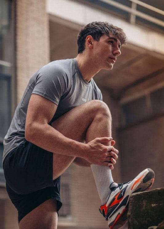 Áo Thun FlexFit™ Siêu Co Giãn Tản Nhiệt The Trainer 003 Màu Xám Dáng Thể Thao F1
