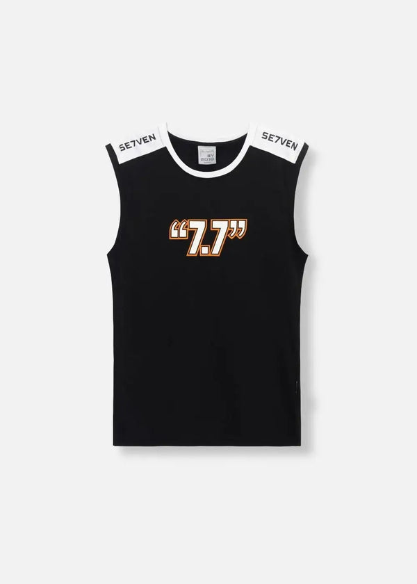 Áo Thun Tank Top AirDry™ Thoáng Khí Nhanh Khô Seventy Seven 014 Màu Đen Dáng Ôm Vừa F2
