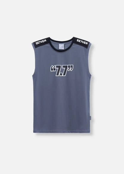 Áo Thun 3 Lỗ Cotton Thoáng Khí Seventy Seven 14 Xám Đậm - YaMe.vn