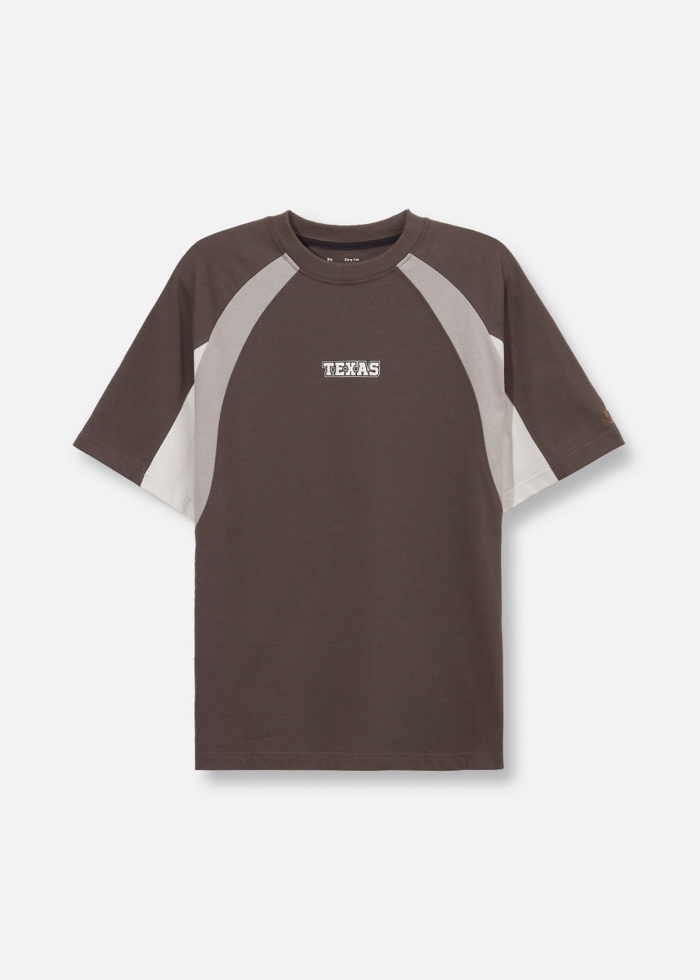 Áo Thun Tay Ngắn Cotton Phối Màu No Style M1 Nâu
