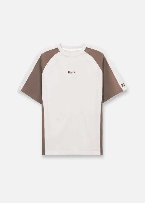Áo Thun FlexFit™ Vai May Xéo Raglan Dễ Cử Động Cotton Mềm Mướt The No Style 112 Màu Be Nâu Dáng Rộng Rãi F4