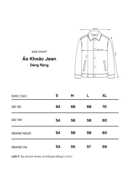 Áo Khoác Jean Nón Hoodie The Original M057 Xanh Dương