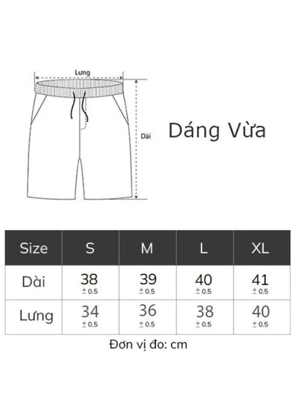 Quần Short 5 Inch Dù Mỏng Nhẹ Non Branded 06 Đỏ