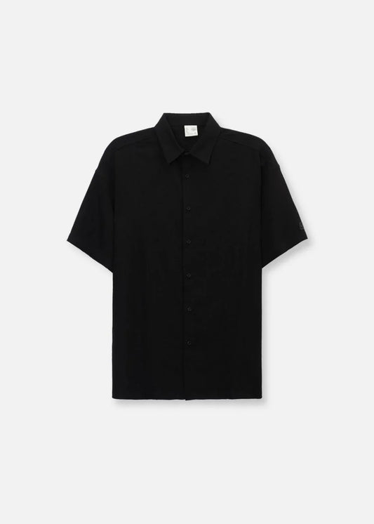 Áo Sơ Mi Hiệu Ứng Linen Ít Nhăn No Style M117 Đen - YaMe.vn
