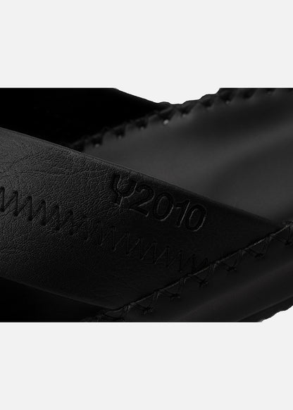 Dép Đế Cao Two-strap Slides #Y2010 02 Đen