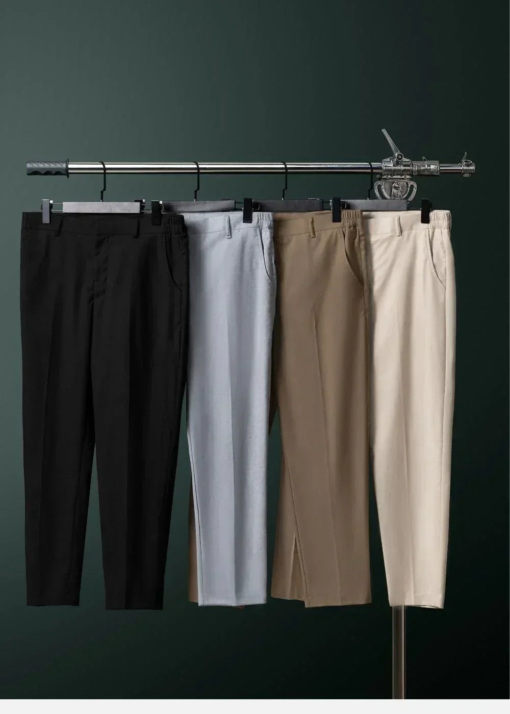 Quần Tây Casual Mềm Mại Non-Iron 010 Xám Nhạt - YaMe.vn