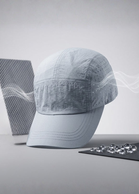 Nón Dad Hat Dù Lỗ Lazer Thoáng Khí NB 012 Xám Nhạt