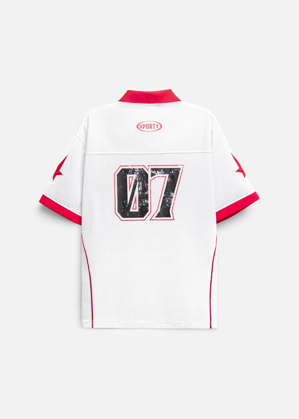 Áo Thun Jersey Táy Ngắn Vải Mesh Thoáng Mát No Style M136 Trắng