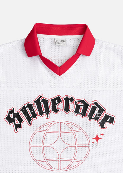 Áo Thun Jersey Táy Ngắn Vải Mesh Thoáng Mát No Style M136 Trắng