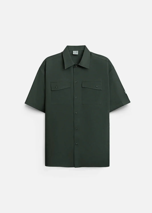 Áo Sơ Mi Tay Ngắn No Style M150 Xanh Lá Đậm - YaMe.vn