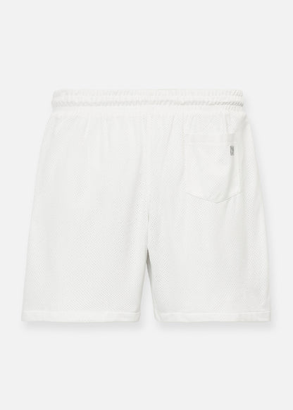Quần Short 5 Inch Vải Mesh Thoáng Khí No Style M153 Trắng