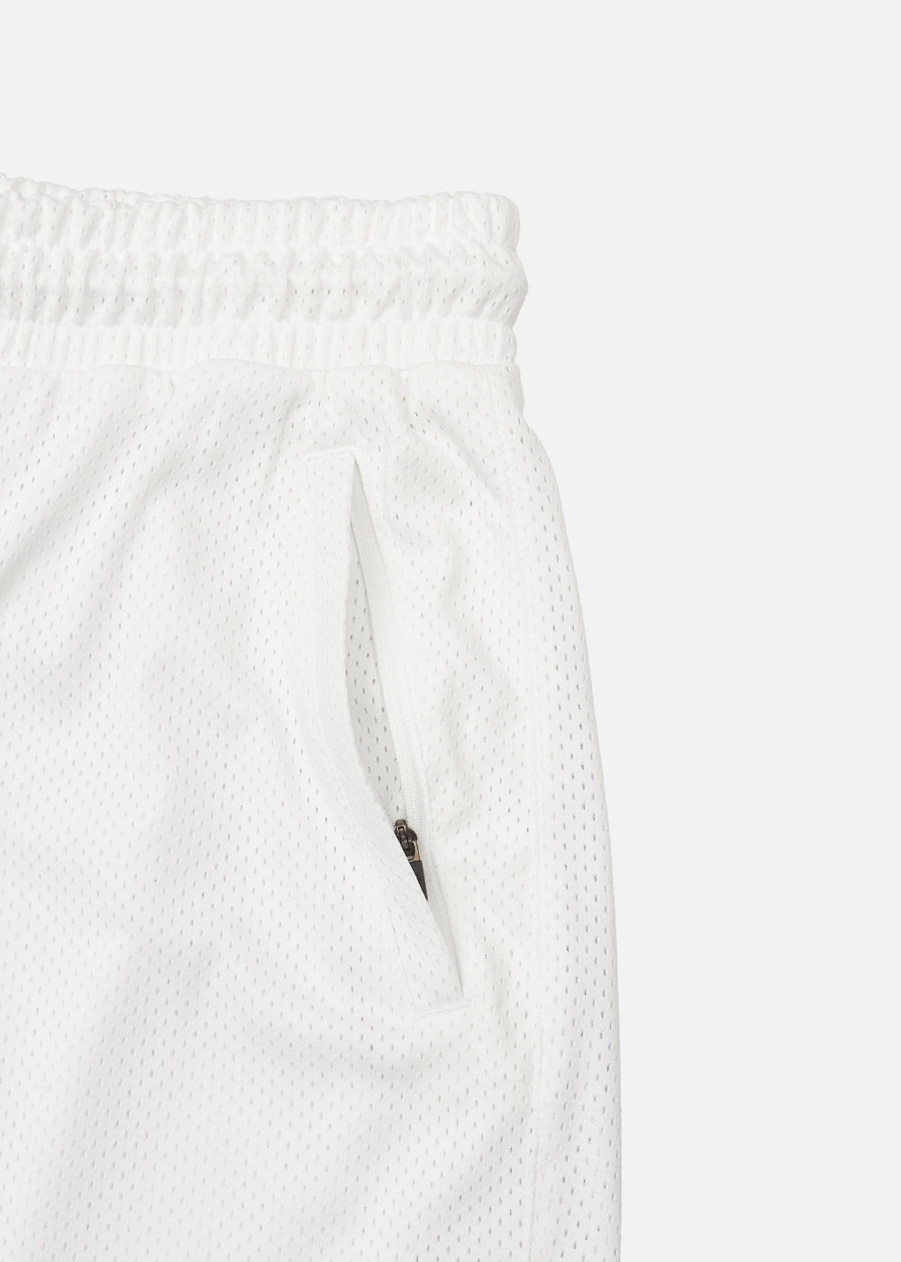 Quần Short 5 Inch Vải Mesh Thoáng Khí No Style M153 Trắng
