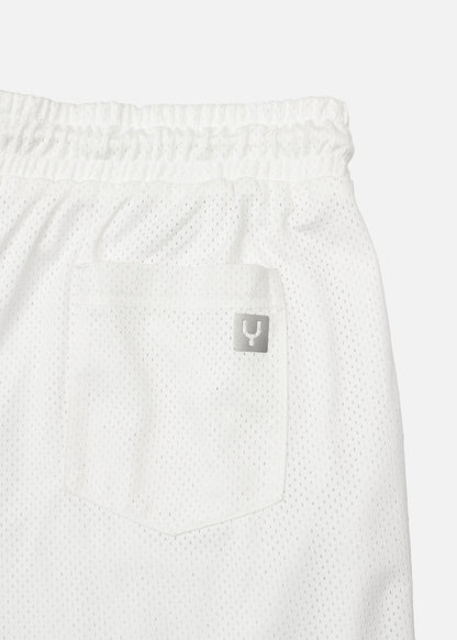 Quần Short 5 Inch Vải Mesh Thoáng Khí No Style M153 Trắng