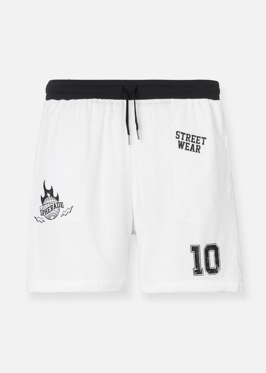 Quần Short Thun Vải Mesh Thoáng Mát No Style M158 Trắng