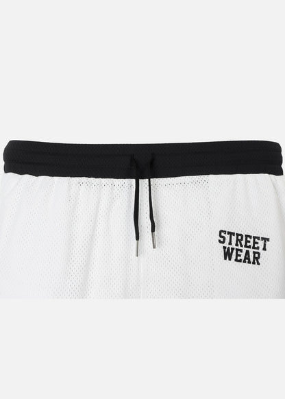 Quần Short Thun Vải Mesh Thoáng Mát No Style M158 Trắng