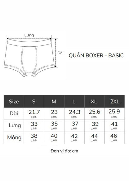 Quần Lót Boxer Ngắn #Y2010 L01 Xám