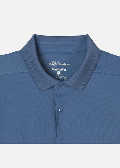 Áo Polo Tay Ngắn Vải Pique Khử Mùi The Minimalist 001 Xanh Dương - YaMe.vn
