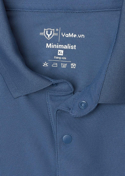 Áo Polo Tay Ngắn Vải Pique Khử Mùi The Minimalist 001 Xanh Dương - YaMe.vn