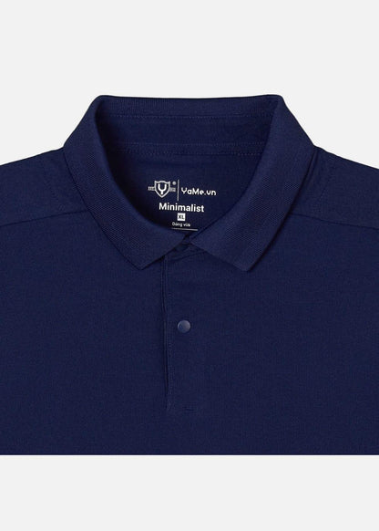 Áo Polo Tay Ngắn Vải Pique Khử Mùi The Minimalist 001 Xanh Dương Đậm - YaMe.vn