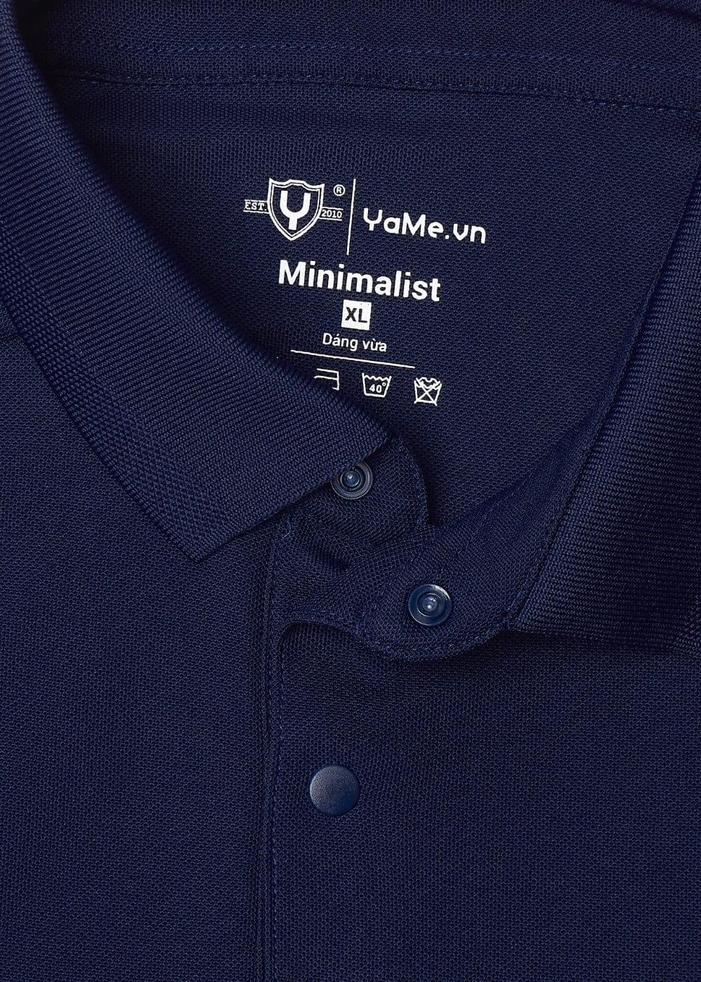 Áo Polo Tay Ngắn Vải Pique Khử Mùi The Minimalist 001 Xanh Dương Đậm - YaMe.vn