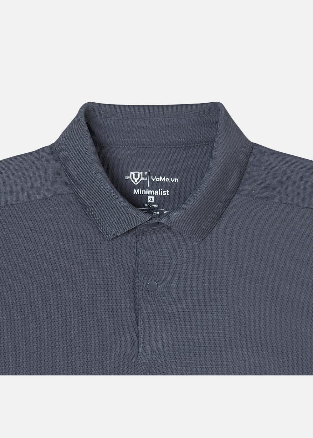 Áo Polo Tay Ngắn Vải Pique Khử Mùi The Minimalist 001 Xám - YaMe.vn