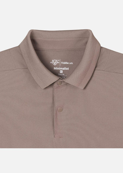 Áo Polo Tay Ngắn Vải Pique Khử Mùi The Minimalist 001 Nâu - YaMe.vn