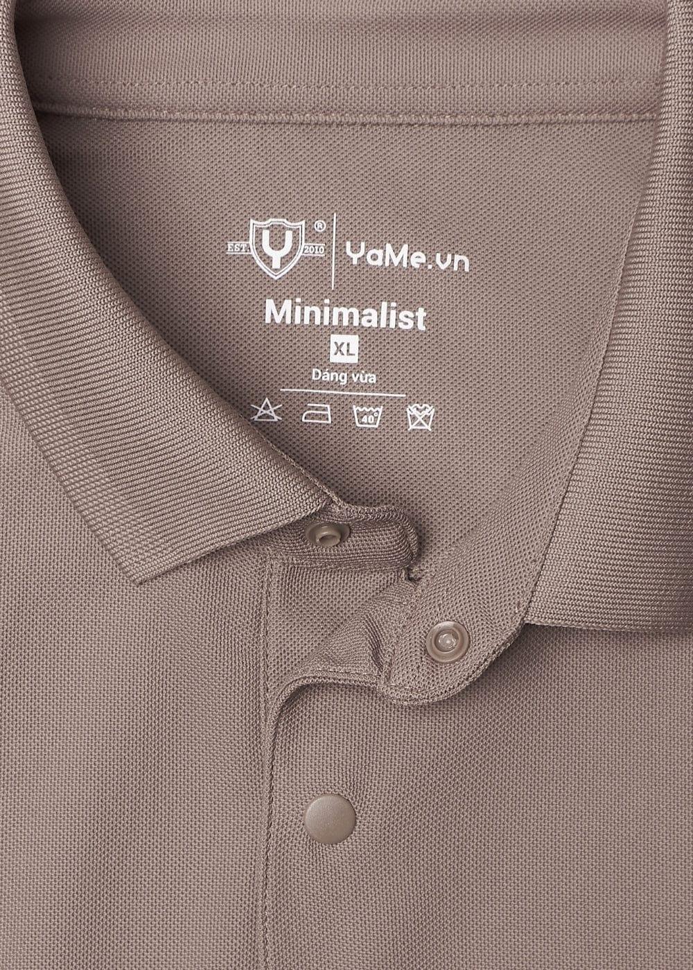 Áo Polo Tay Ngắn Vải Pique Khử Mùi The Minimalist 001 Nâu - YaMe.vn