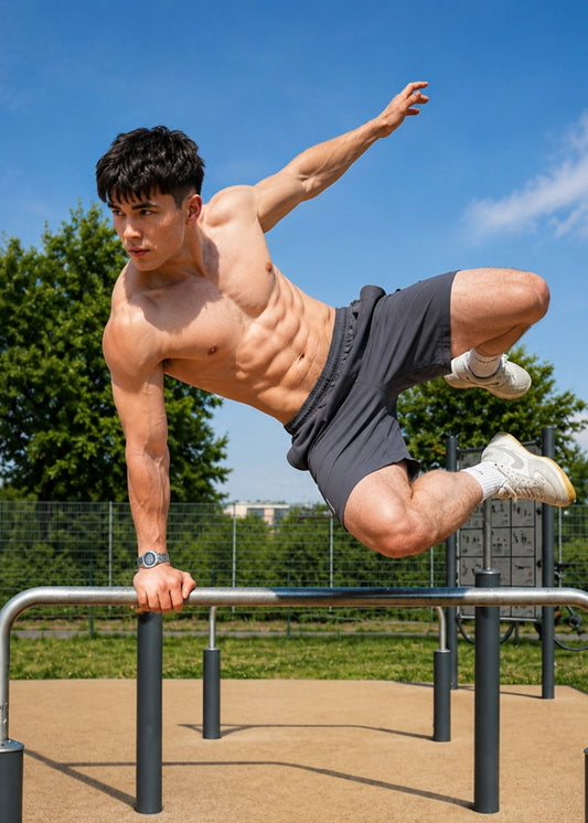 Quần Đùi Thể Thao 9 Inch FlexFit™ Đáy Thông Minh, Đai Vắt Khăn Tiện Lợi The Trainer 017 Màu Xám Đậm Dáng Vừa Vặn F3