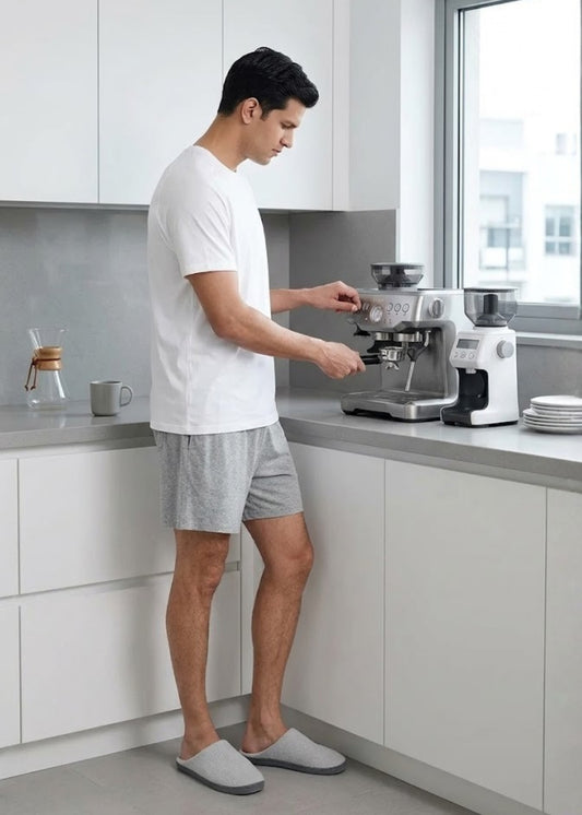 Áo Thun Mặc Nhà Vải Nịnh Da CloudTouch™ Tản Nhiệt Nhanh The Homebody 002 Màu Trắng Dáng Vừa Vặn F3